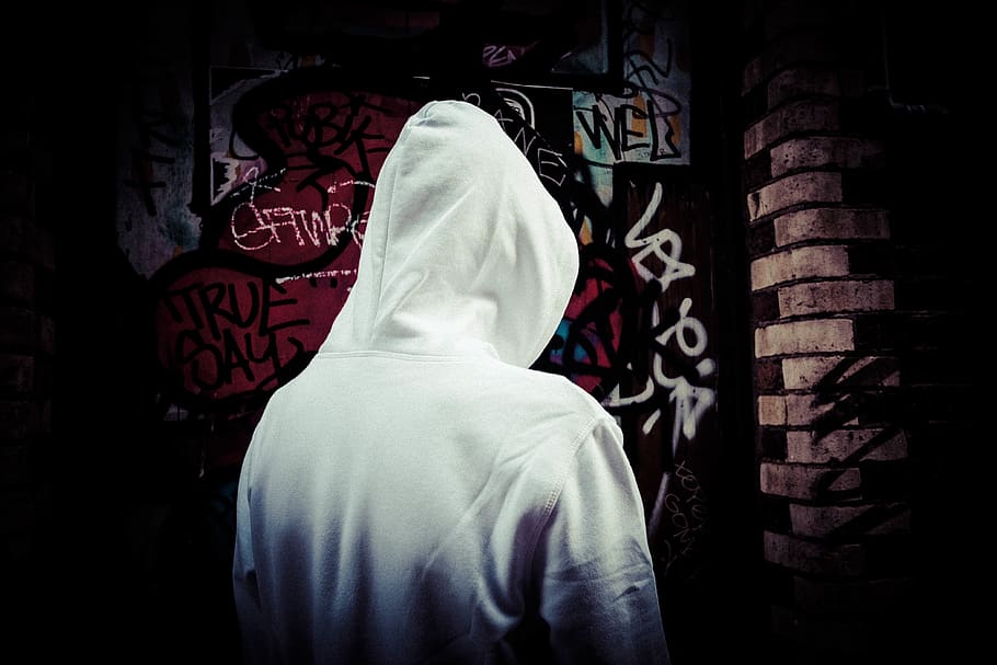 Among Us Blue, hoodie, clothing, headshot, rear view Free HD Wallpaper