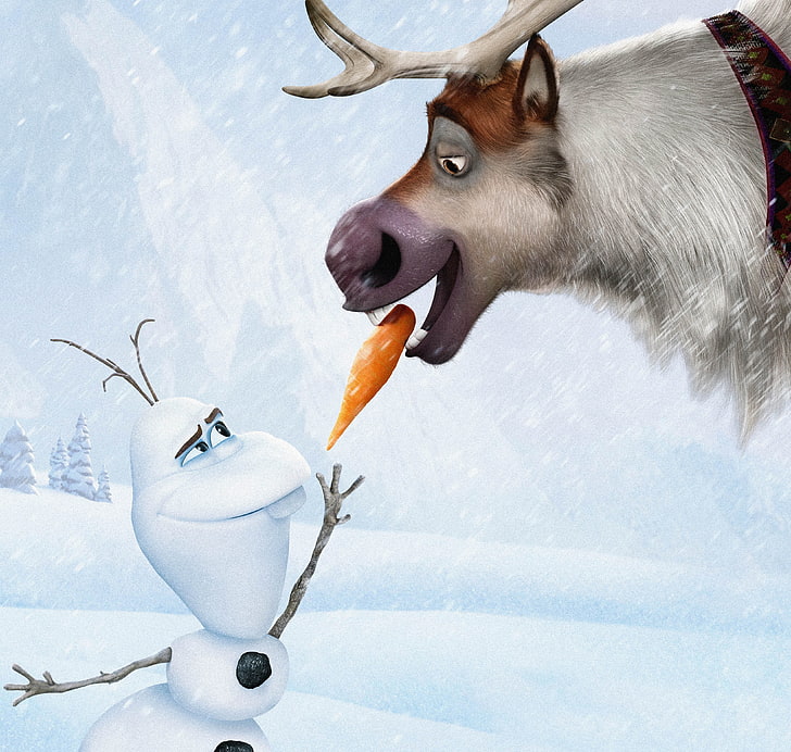Frozen Olaf Clip Art, frost, sven, animal head, mammal