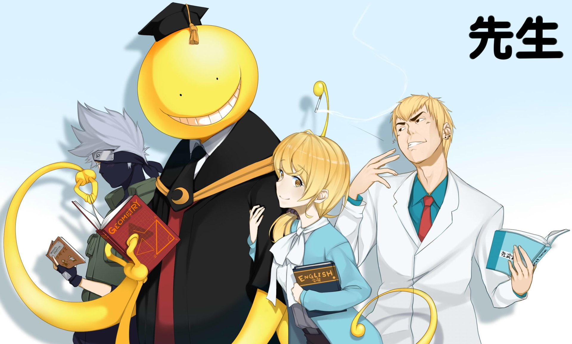 Great Teacher Onizuka Cast, naruto, eikichi onizuka, kakashi hatake, crossover