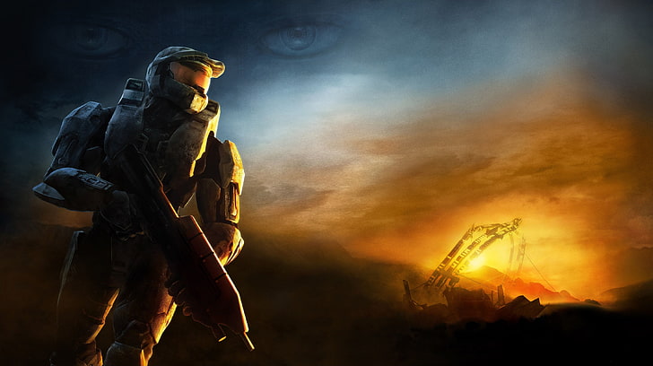 Halo 3 Warthog, occupation, sky, warning sign, safety Free HD Wallpaper