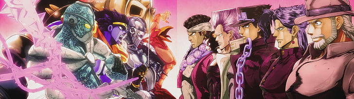 Jojo Bizarre Adventure Star Crusaders, star platinum jojos bizarre adventure, hierophant green jojos bizarre adventure, jean pierre polnareff, hermit purple jojos bizarre adventure Free HD Wallpaper