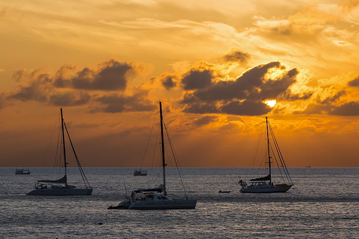 Key West Sunrise, minimalism, harn, pattaya, calm Free HD Wallpaper