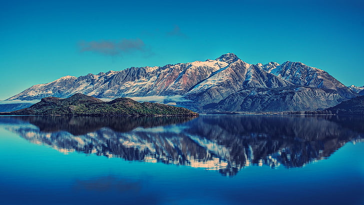 Lake Tekapo, lake, cold temperature, clear sky, mountains Free HD Wallpaper
