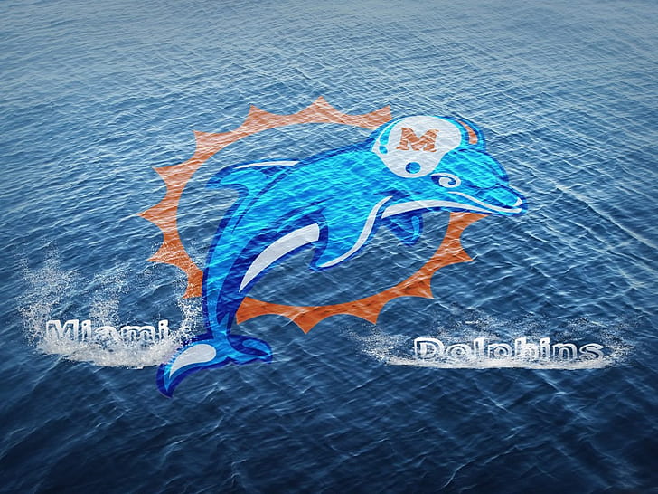 Miami Dolphins Colors, nfl, dolphins, animals, art