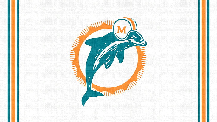 Miami Dolphins Logo 2023, one animal, mammal, paper, creativity Free HD Wallpaper