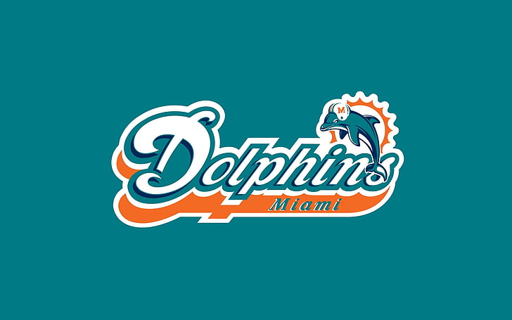 Miami Dolphins Logo History, miami dolphins  for desktop background, text, sign, creativity Free HD Wallpaper