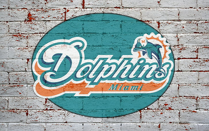 Miami NFL Logo, miami, football, nfl, dolphins Free HD Wallpaper