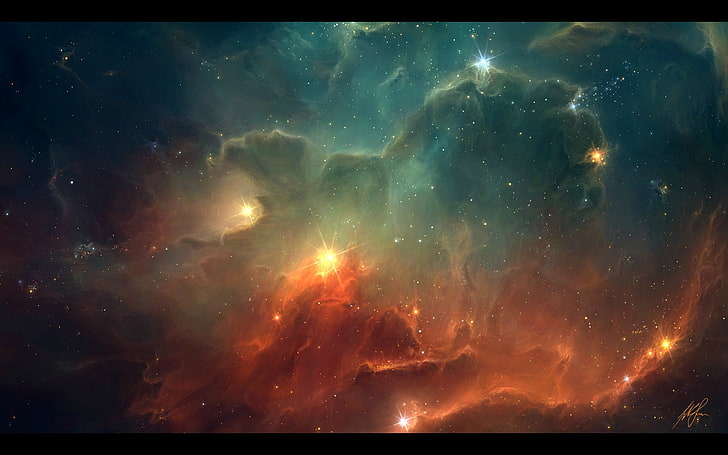 Nebula HD, auto post production filter, tylercreatesworlds, dramatic sky, astronomy Free HD Wallpaper