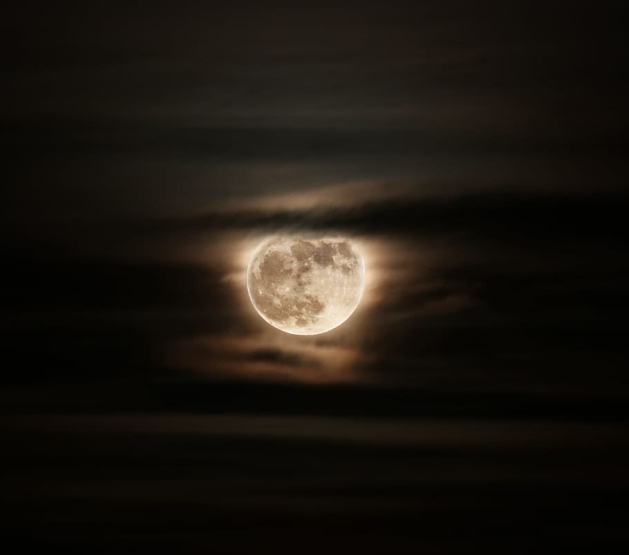 Real Moon Landscape, nature, shadow, circle, astronomy