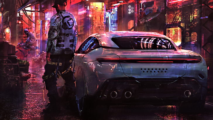 Science Fiction Landscapes, street, cyberpunk, cyber, fan art