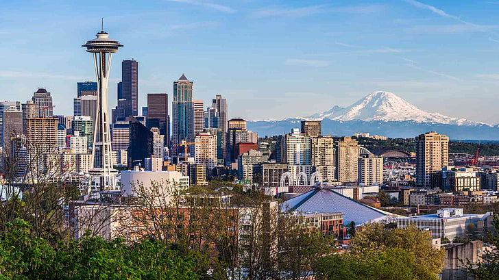 Seattle, travel destinations, modern, nature, cityscape