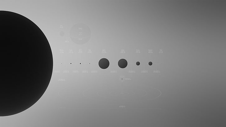 Solar System Illustration, spotted, studio shot, drop, computer graphic Free HD Wallpaper