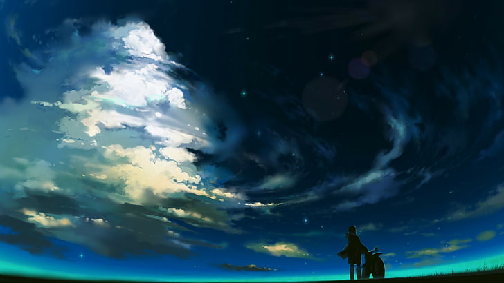 Subtle Anime, dusk, climate, heaven, high Free HD Wallpaper