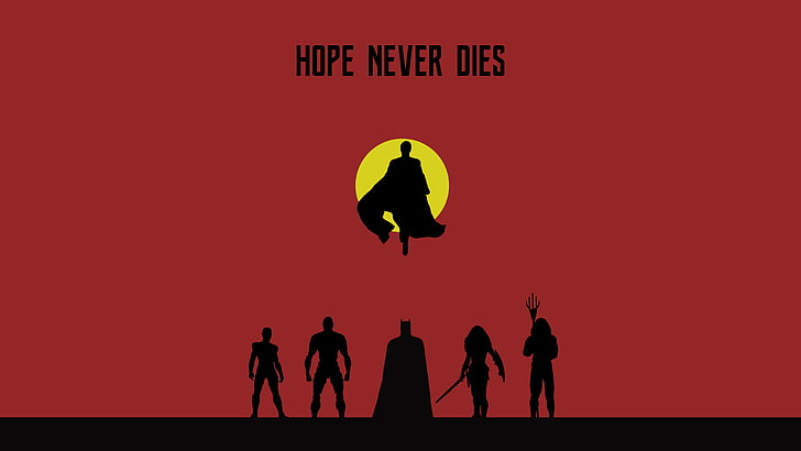 Superman Batman Green Lantern, justice league, hope never dies, minimal, cyborg Free HD Wallpaper