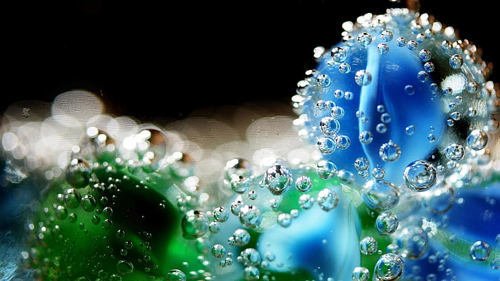 Water Drop, rain, turquoise colored, backdrop, purity