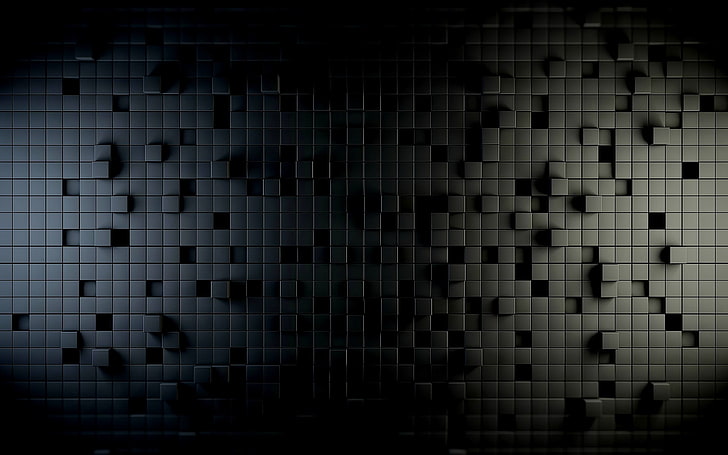White Display Cubes, pattern, textured, tile, night Free HD Wallpaper