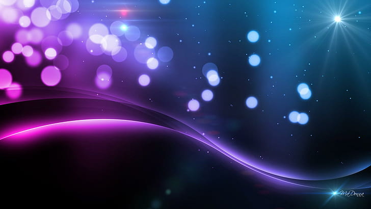 2560X1440 Purple, mysterious, bokeh, star, glow Free HD Wallpaper