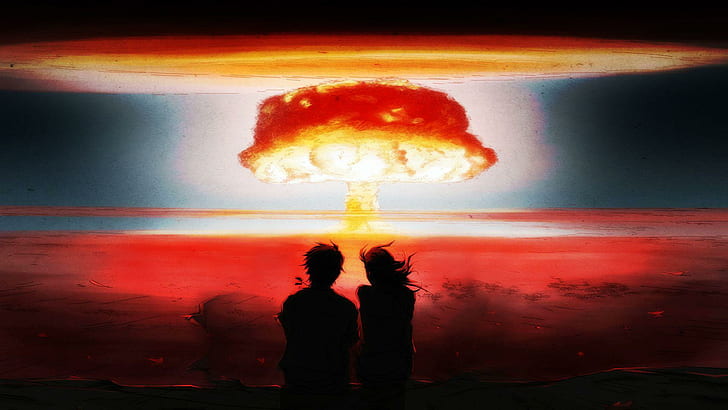 Atomic Blast, bomb, mushroom cloud, explosion, watching