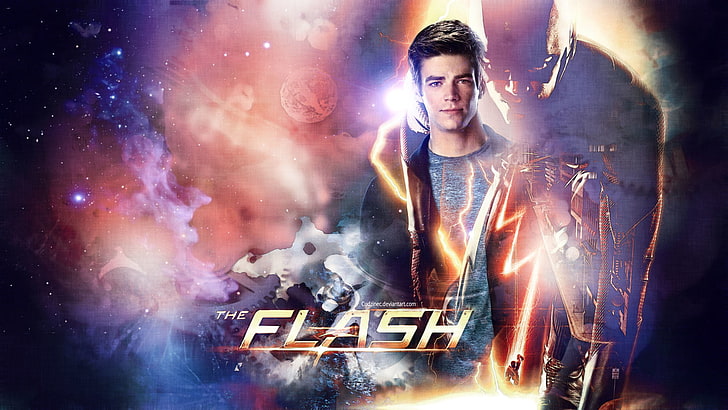 Barry Allen Flashpoint, club dj, portrait, illuminated, digital composite Free HD Wallpaper