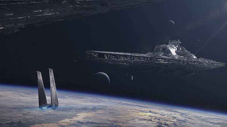 Best Star Wars Art, star wars, star destroyer, spaceship Free HD Wallpaper