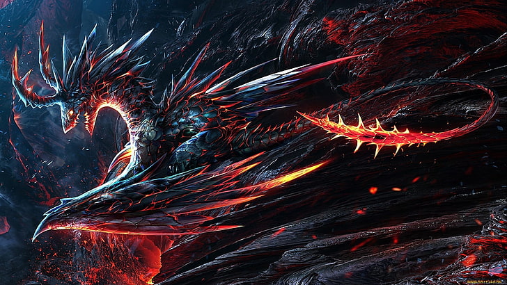 Black Dragon HD PC, outdoors, celebration, black color, exploding Free HD Wallpaper