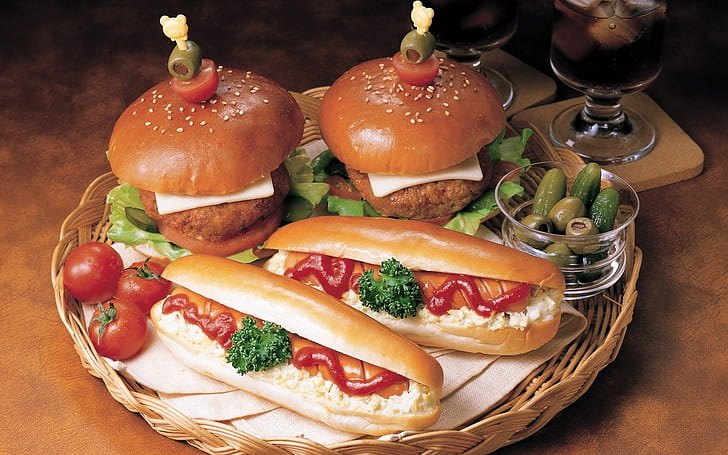 bread, sandwiches, meat, sauce Free HD Wallpaper