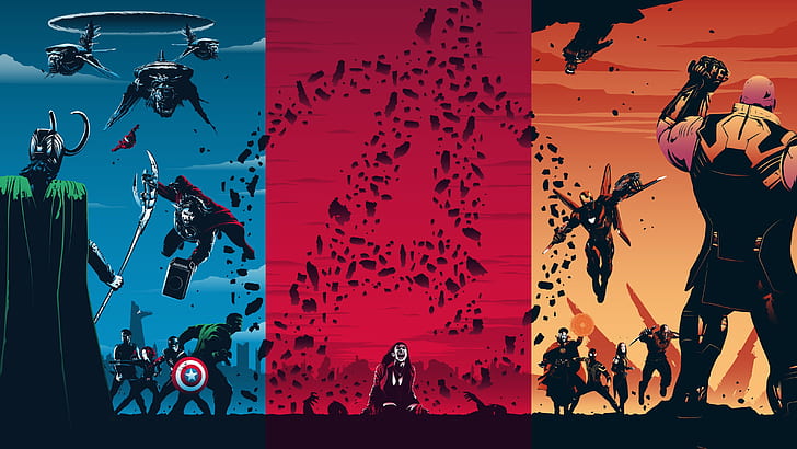 Captain Marvel Avengers Endgame Poster, drax the destroyer, hawkeye, iron man, spiderman