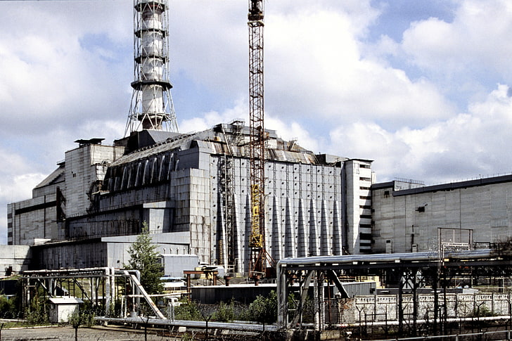 Chernobyl Anime, industry, built structure, low angle view, cloud  sky Free HD Wallpaper