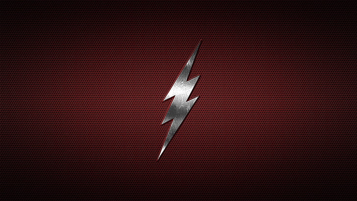 CW Flash Show Logo, studio shot, craft, metal, pattern Free HD Wallpaper