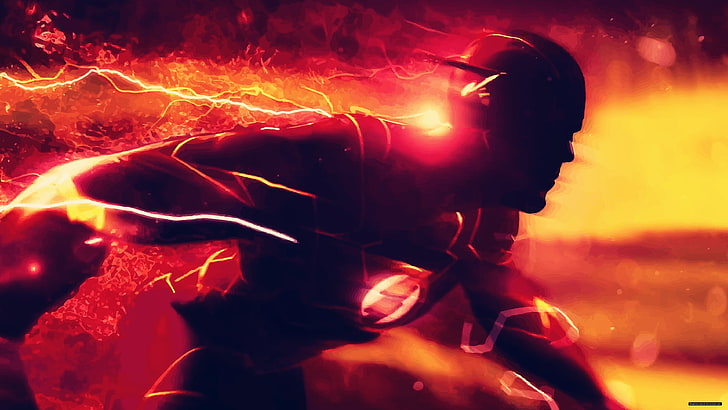 DC Flash Cartoon, dc comics, superheroes, the flash Free HD Wallpaper