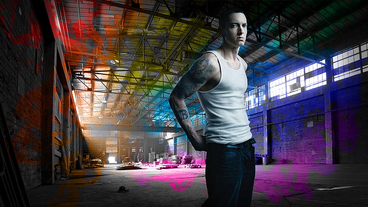 Eminem Feuds, males, people, warehouse, health club Free HD Wallpaper