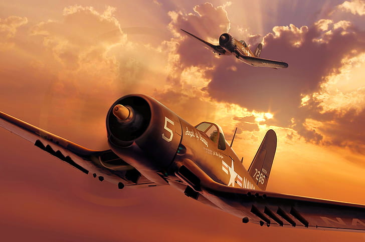 F4U Corsair Aviation Art, us navy, f4u4 corsair, usmc, usa