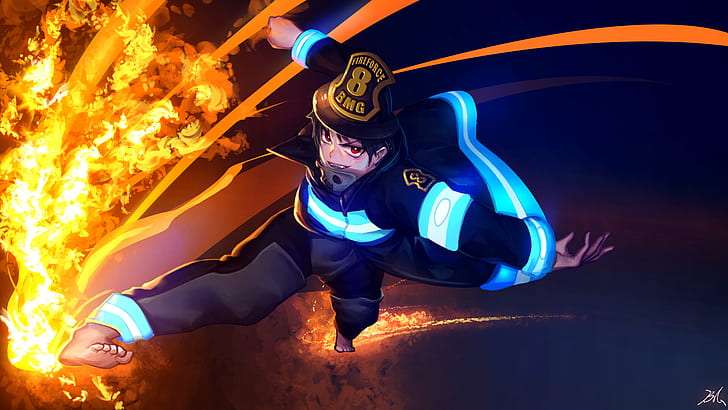 Fire Force Anime Shinra, anime, fire force, shinra kusakabe Free HD Wallpaper