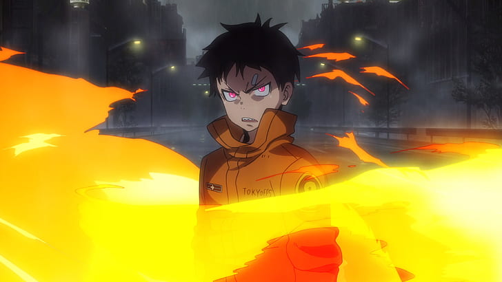 Fire Force HD, shinra kusakabe, anime, fire force Free HD Wallpaper