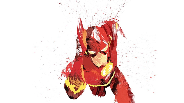 Flash Marvel Character, flash, white color, still life, red Free HD Wallpaper