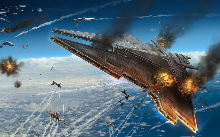 Galactic Republic Star Destroyer, destroyer, no people, star wars, travel Free HD Wallpaper