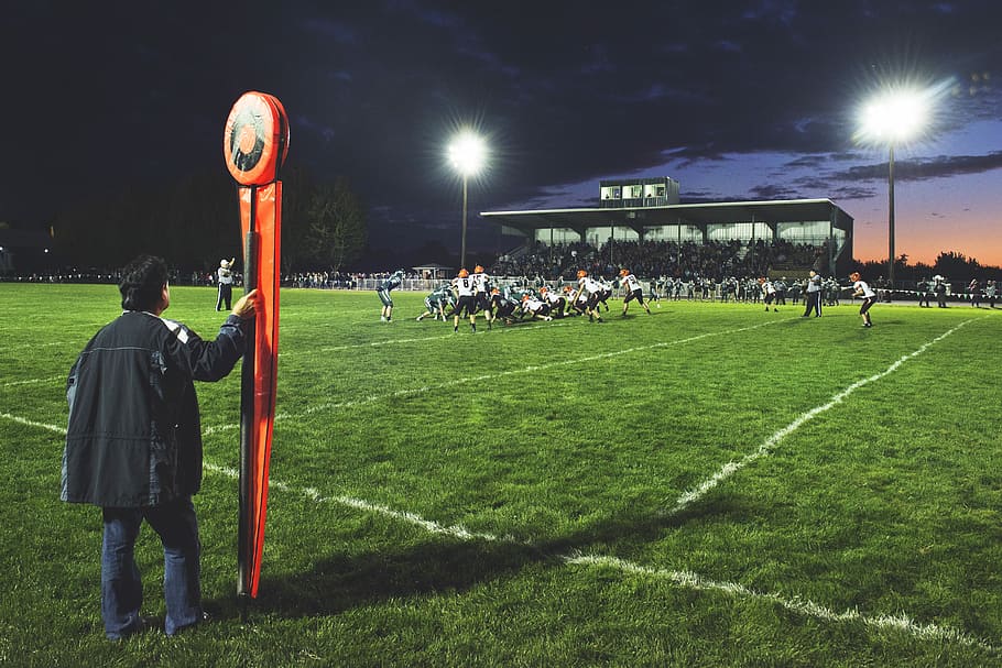 High School Football Coaches, crowd, sport, light, rear view Free HD Wallpaper