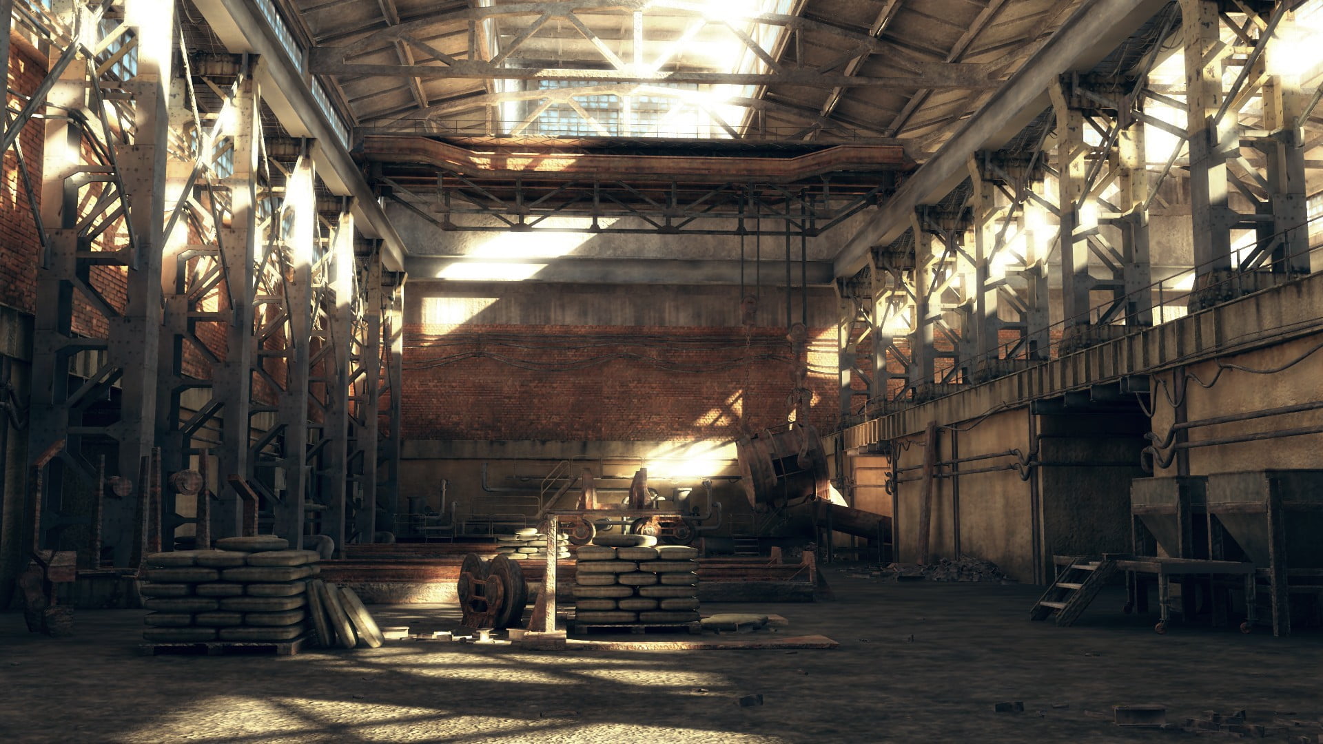 Industrial Metal Interior Design, factory, no people, metal industry, empty