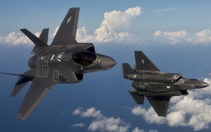 Lockheed Martin F-35 Lightning II, transportation, fighter plane, sky, midair Free HD Wallpaper