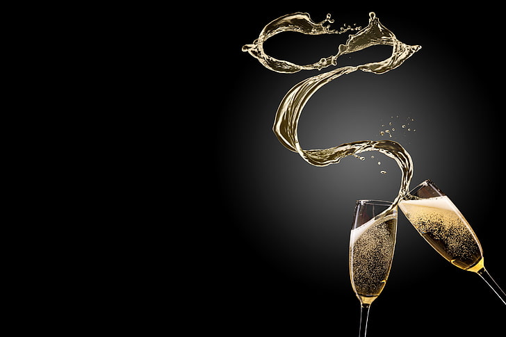 luxury, gold chain, wineglass, pouring Free HD Wallpaper