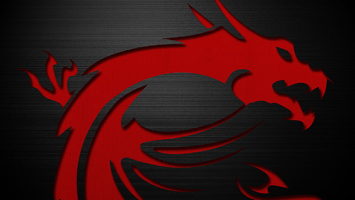 MSI Gaming, logo, black background, colored background, vibrant color Free HD Wallpaper