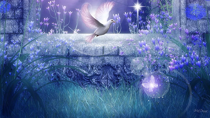 peace, lavender, peaceful, blue Free HD Wallpaper