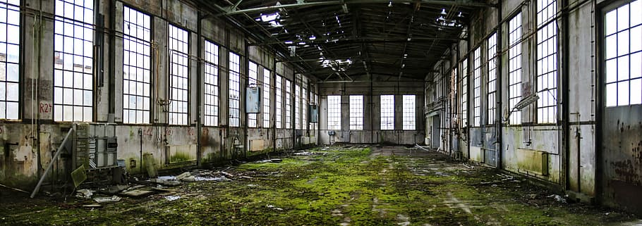 Pole Barn, window, deterioration, abandoned, no people Free HD Wallpaper