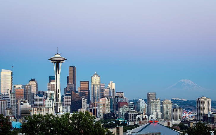 Seattle Skyline SVG, seattle, skyline, cityscape, washington Free HD Wallpaper