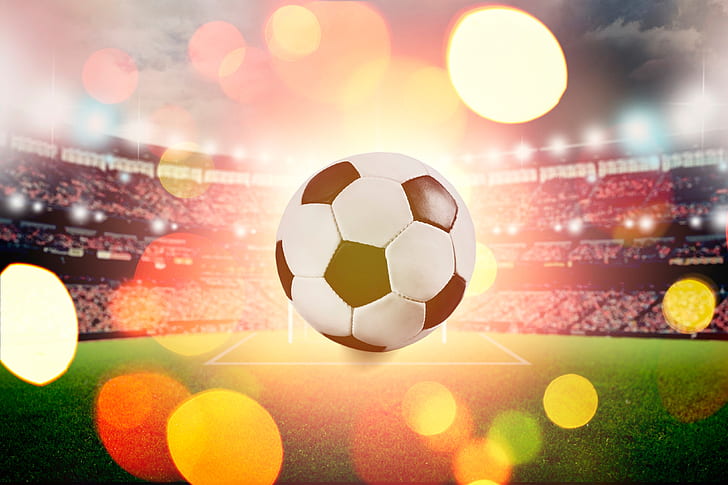 stadium, tribune, bokeh, the ball Free HD Wallpaper