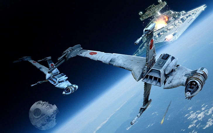 Star Wars Twin, sky, motion, full length, space exploration Free HD Wallpaper