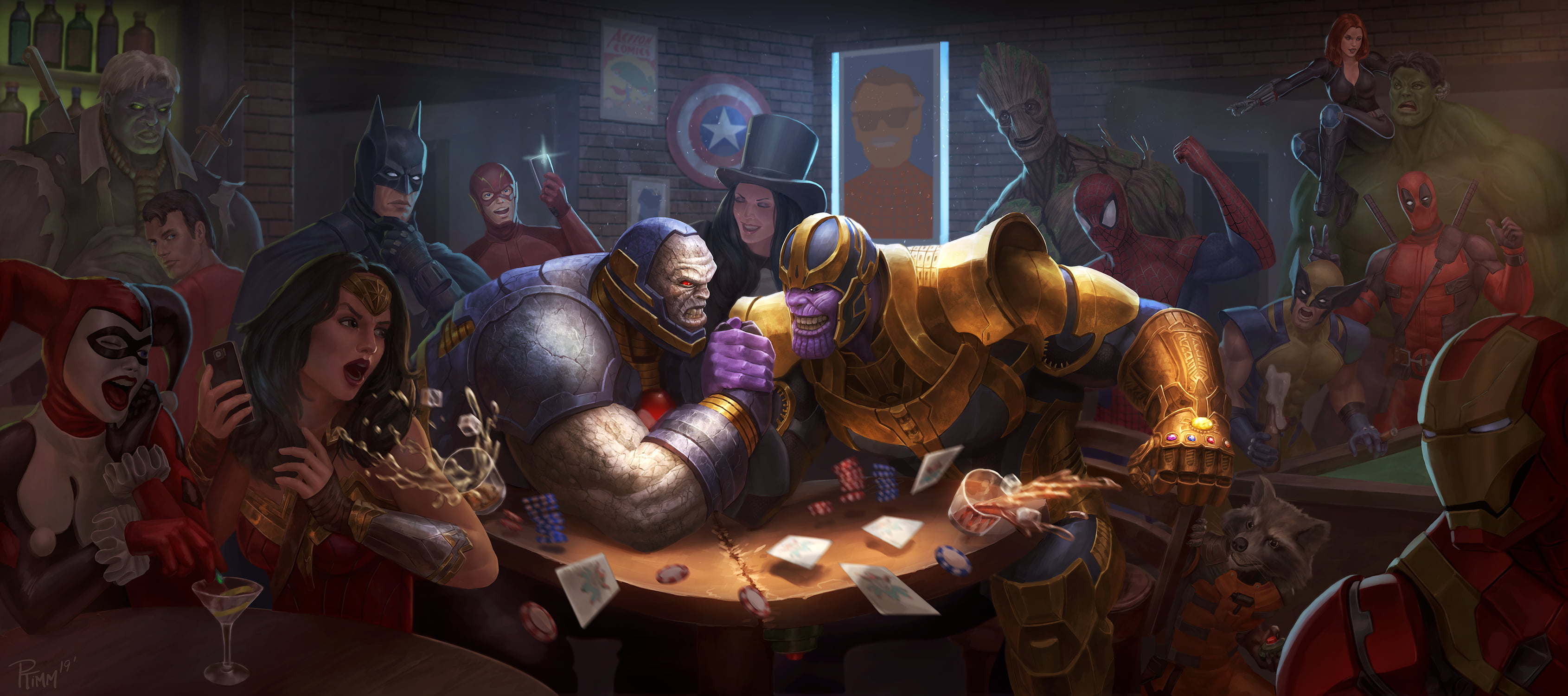 Thanos vs Darkseid Coloring Pages, batman, harley quinn, darkseid dc comics, deadpool