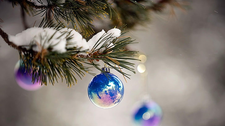 Unique Christmas, selective focus, winter, closeup, close up Free HD Wallpaper