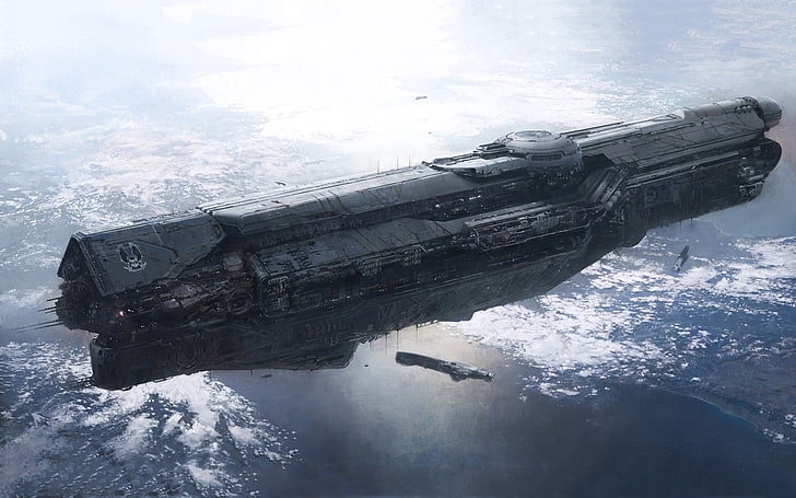 UNSC Infinity, halo, navy, mode of transportation, halo 4 Free HD Wallpaper