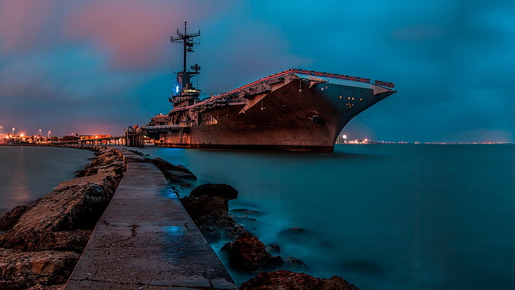 USS Lexington Inside, no people, shipwreck, cloud  sky, nautical vessel Free HD Wallpaper